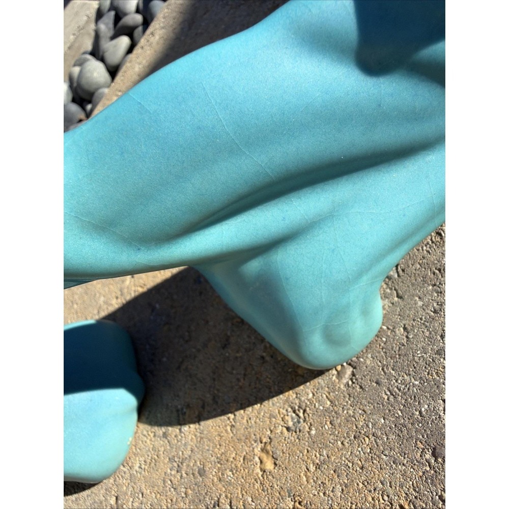 Antique Van Briggle Candlestick Holders Pair Matte Turquoise Colo‎ Springs - Picture 11 of 12